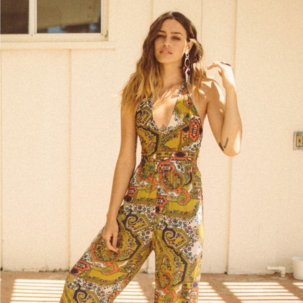 Novella Royale Rust Paisley Jewell Bodysuit S